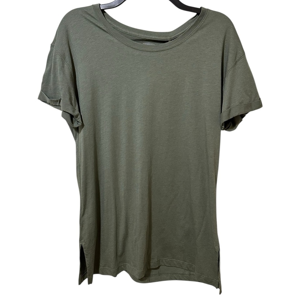 TOMMY BAHAMA Olive green cotton blend tunic style t-shirt size Medium - NWT!